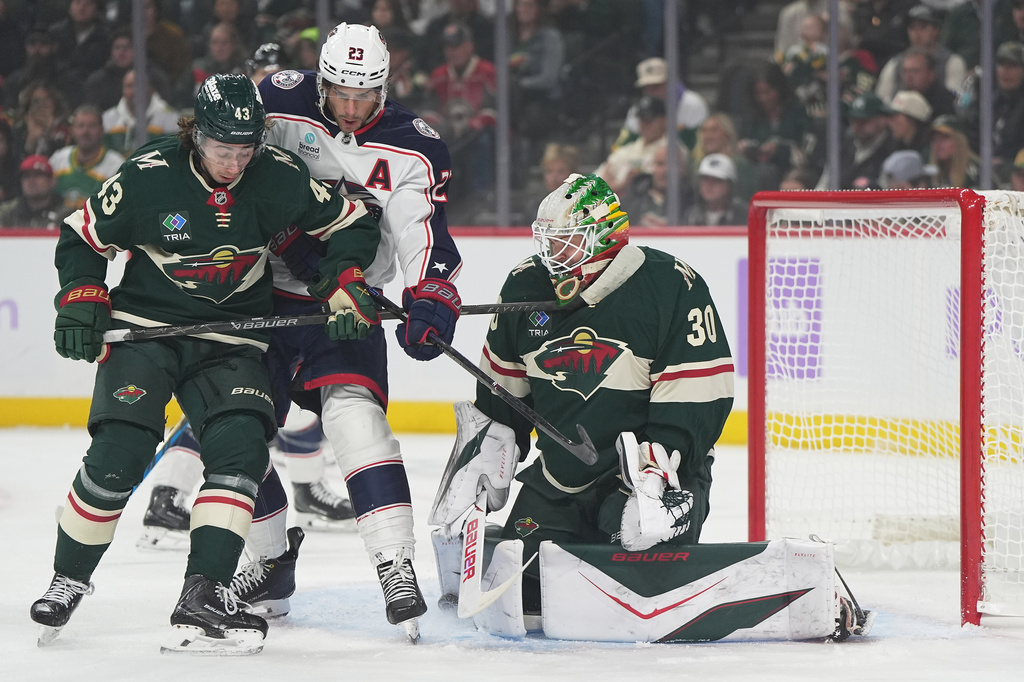 Kaprizov, Wallstedt carry the Wild past the Blue Jackets, 2-1